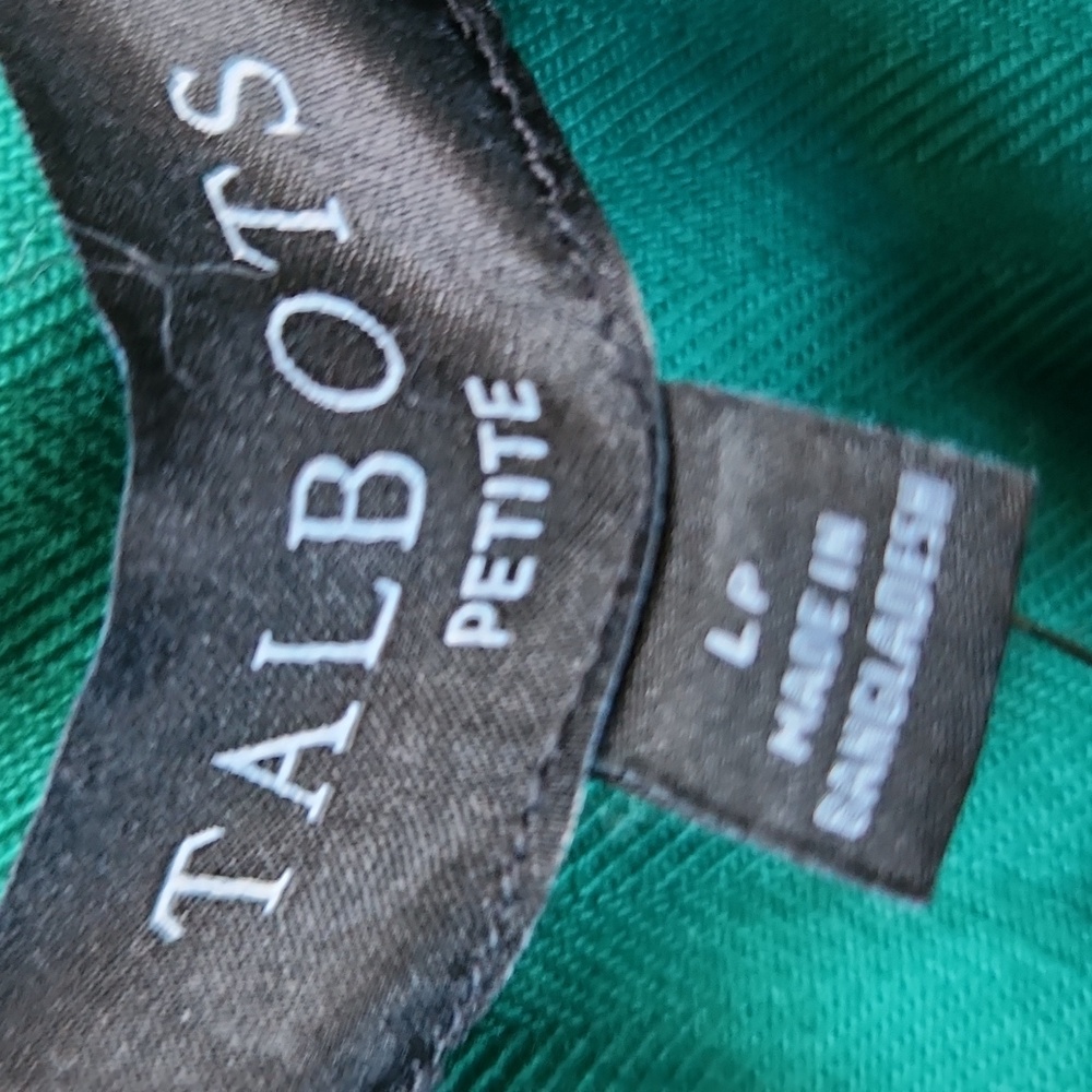 Talbot's Button Front Green Jacket - LP (NWT) - Picture 3 of 8